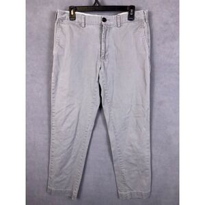 Polo Ralph Lauren Mens Gray Straight Leg Slim Chino Pants 34x32 (33x30 actual)